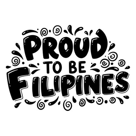 Proud to be Filipino graphic designのイラスト素材