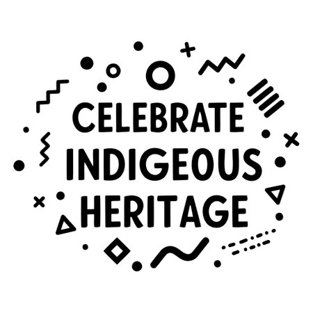 CELEBRATE INDIGENOUS HERITAGE Graphicのイラスト素材