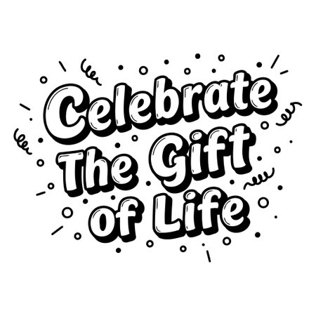 Black and white motivational quote graphicのイラスト素材