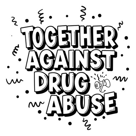 Anti-drug Abuse Statement Graphicのイラスト素材