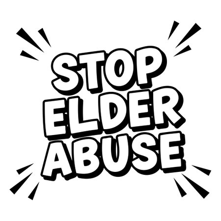 Stop Elder Abuse Graphicのイラスト素材