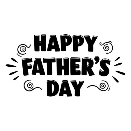 Happy Father's Day typography graphicのイラスト素材