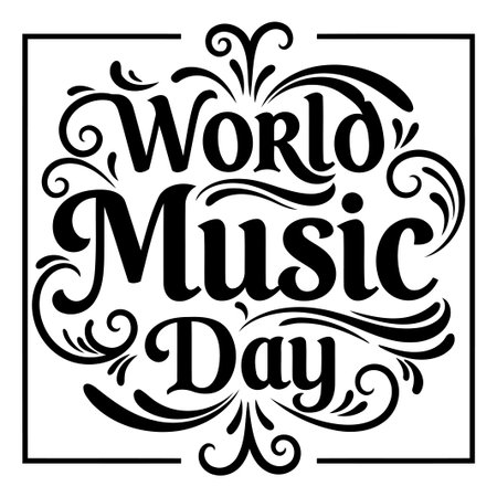 World Music Day Graphic Designのイラスト素材