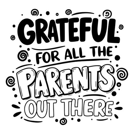 Grateful Parents Quote Graphicのイラスト素材