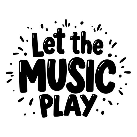Let the Music Play Graphic Designのイラスト素材