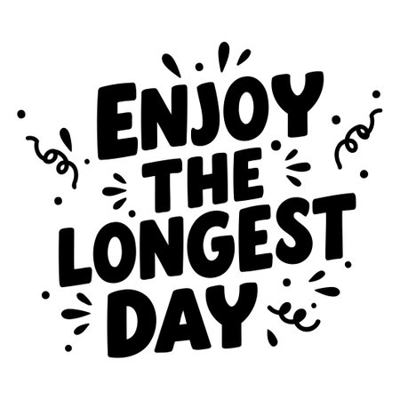 Enjoy the Longest Day Typography Designのイラスト素材