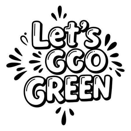 Let's Go Green Graphic Designのイラスト素材