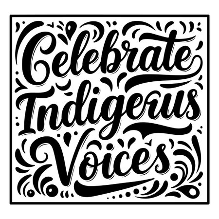 Celebrate Indigenous Voices Graphic Designのイラスト素材