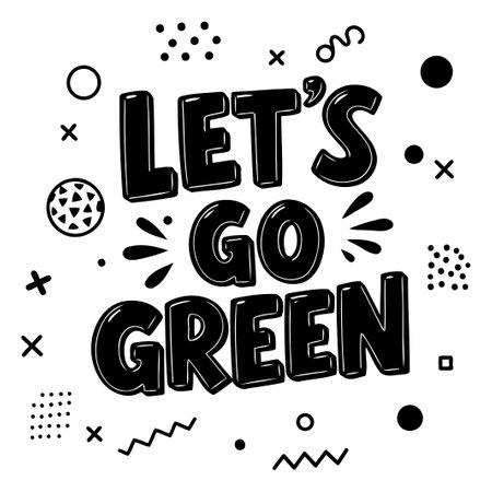 Let's Go Green Graphic Designのイラスト素材