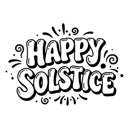 Happy Solstice Graphic Designのイラスト素材