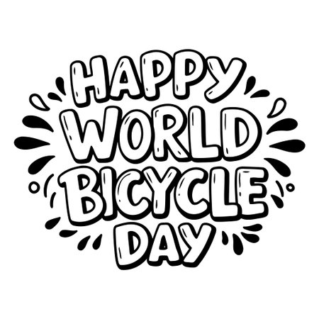Happy World Bicycle Day Graphicのイラスト素材