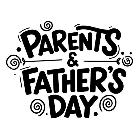 Parents & Father's Day Typography Designのイラスト素材
