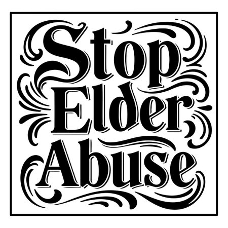 Stop Elder Abuse Graphicのイラスト素材