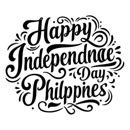Happy Independence Day Philippines Graphicのイラスト素材