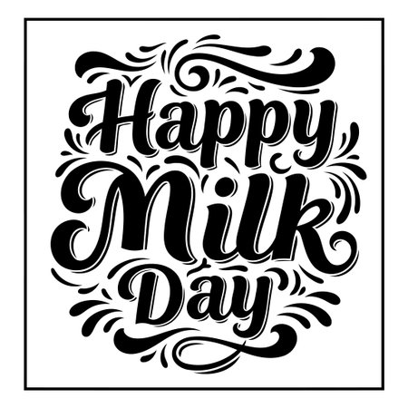 Happy Milk Day Graphicのイラスト素材