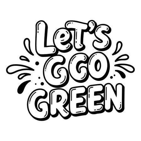 Let's Go Green Graphic Designのイラスト素材