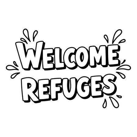 Welcome Refugees Graphicのイラスト素材
