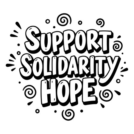 Motivational graphic design for supportのイラスト素材