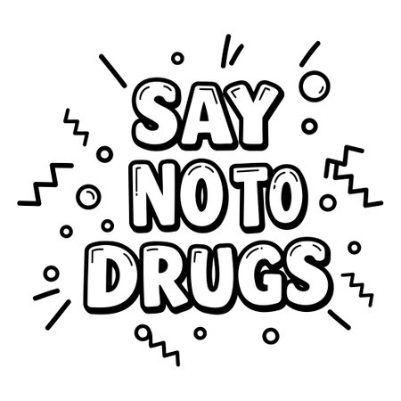 SAY NO TO DRUGS graphicのイラスト素材