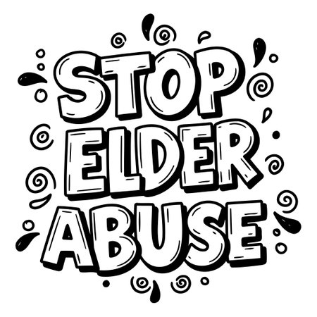 Stop Elder Abuse Graphicのイラスト素材