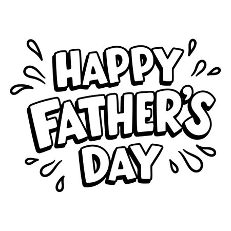 Happy Father's Day Comic Font Graphicのイラスト素材