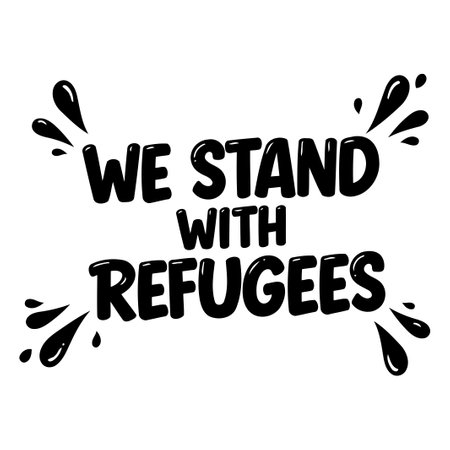 We Stand With Refugees Graphicのイラスト素材