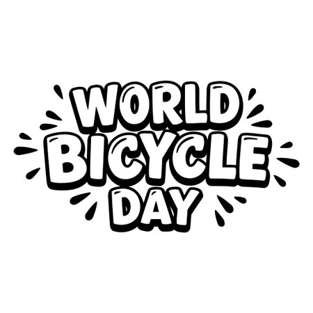 World Bicycle Day Graphicのイラスト素材