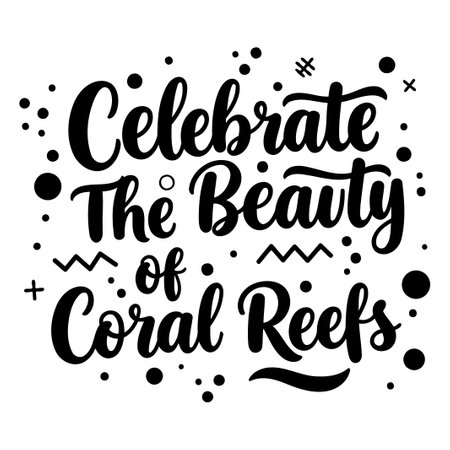 Celebrate Coral Reefs Graphicのイラスト素材