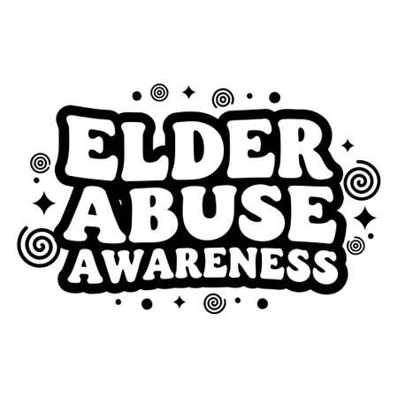 Elder Abuse Awareness Graphicのイラスト素材