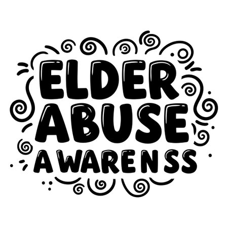 Elder Abuse Awareness Graphicのイラスト素材