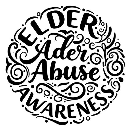 Elder Abuse Awareness Graphicのイラスト素材