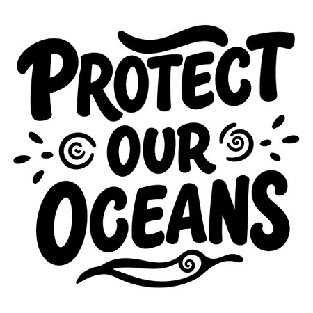 Protect Our Oceans Graphic Designのイラスト素材