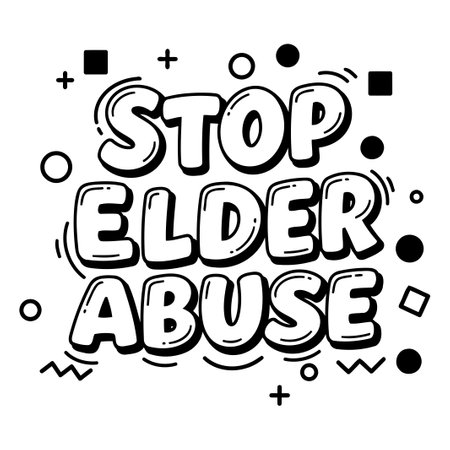 Stop Elder Abuse Graphicのイラスト素材