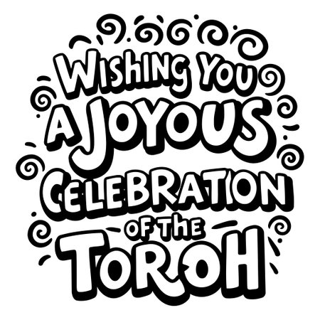 Black and white Toroh celebration graphicのイラスト素材