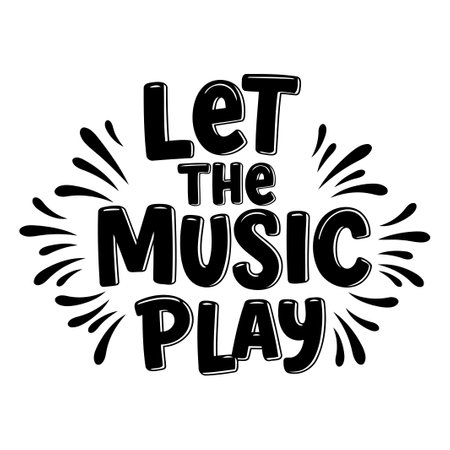 Let the Music Play Graphic Designのイラスト素材