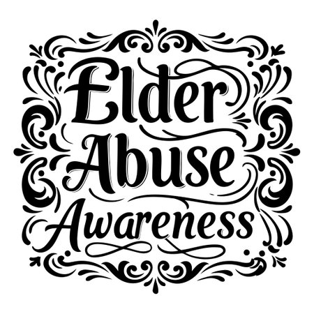 Elder Abuse Awareness Graphicのイラスト素材