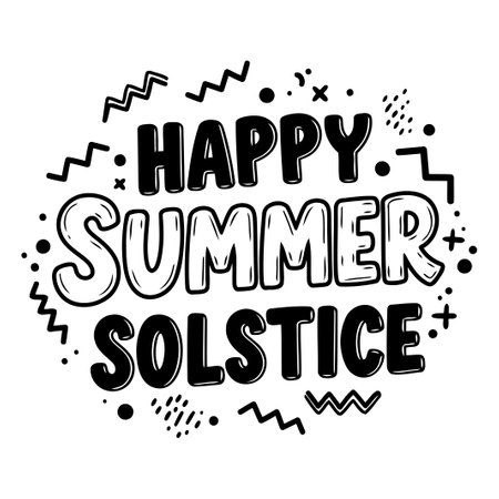 Happy Summer Solstice Graphicのイラスト素材