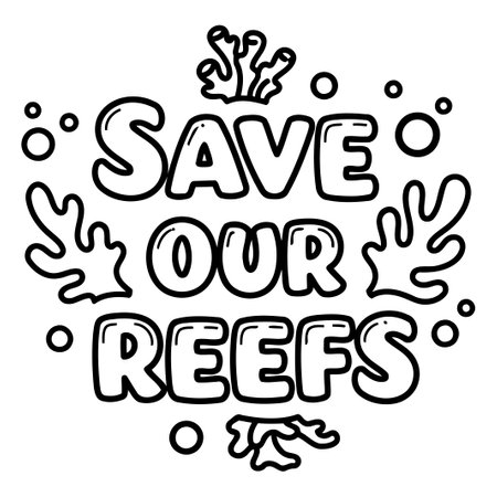 Save Our Reefs Graphicのイラスト素材