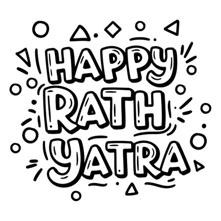 Happy Rath Yatra Graphic Designのイラスト素材
