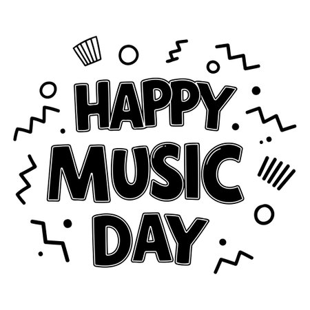 Happy Music Day Graphicのイラスト素材