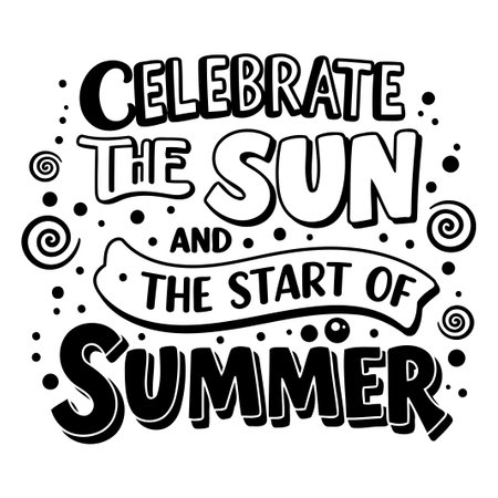 Celebrate Sun & Summer Graphicのイラスト素材