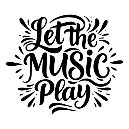 Let the Music Play Graphic Designのイラスト素材