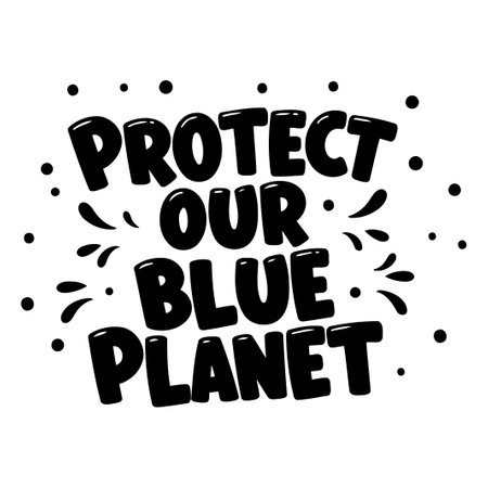 Protect Our Blue Planet Graphicのイラスト素材