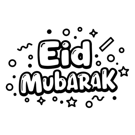 Eid Mubarak Graphic Designのイラスト素材