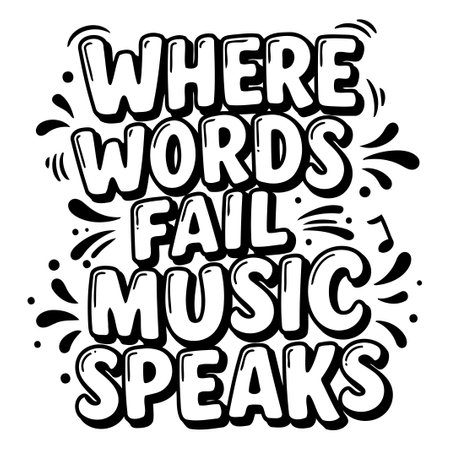 Motivational graphic design for music lovers.のイラスト素材