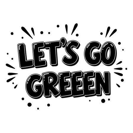 Let's Go Green Graphicのイラスト素材