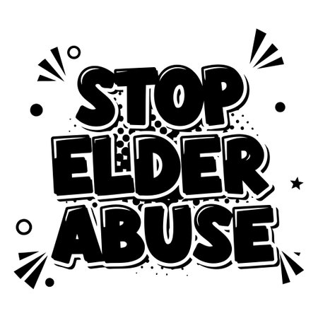Stop Elder Abuse Graphicのイラスト素材