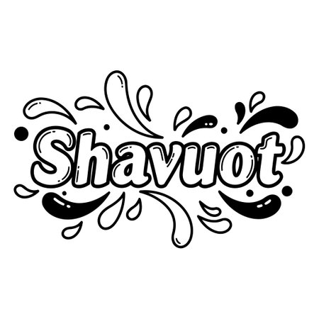 Shavuot Decorative Typography Graphicのイラスト素材