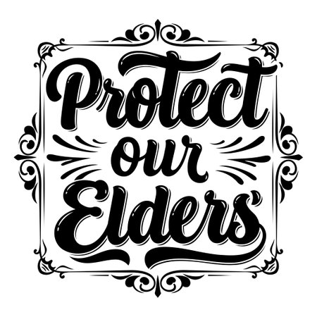 Protect Our Elders Typography Graphicのイラスト素材