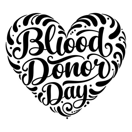 Blood Donor Day Heart Graphicのイラスト素材